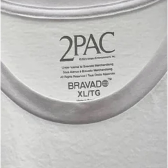 2PAC NWT Bravado Shakur Portrait T-Shirt - Picture 2 of 4